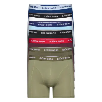Essential Boxer 7P Boxerkalsonger Grön Björn Borg