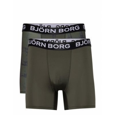 Performance Boxer 2P *Villkorat Erbjudande Boxerkalsonger Grön Björn Borg