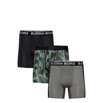 Performance Boxer 3P Boxerkalsonger Grå Björn Borg