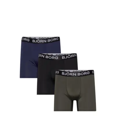 Performance Boxer 3P Boxerkalsonger Multi/mönstrad Björn Borg