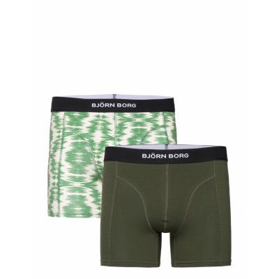 Premium Cotton Stretch Boxer 2P *Villkorat Erbjudande Boxerkalsonger Khakigrön Björn Borg