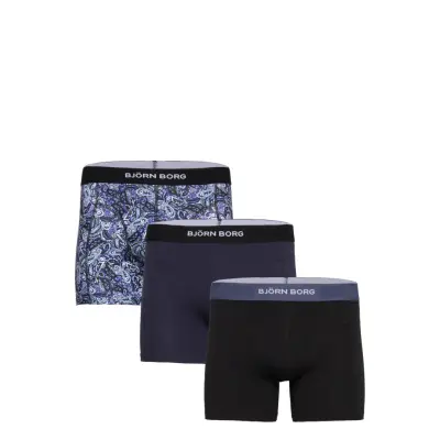 Björn Borg Premium Cotton Stretch Boxer 3P Blå