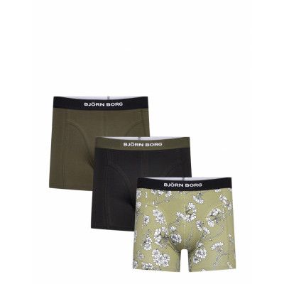 Premium Cotton Stretch Boxer 3P Boxerkalsonger Khakigrön Björn Borg