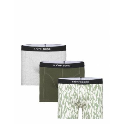 Premium Cotton Stretch Boxer 3P Boxerkalsonger Khaki Green Björn Borg