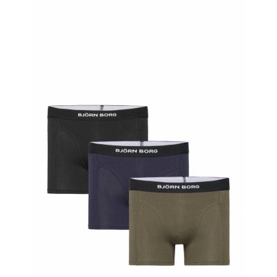 Premium Cotton Stretch Boxer 3P *Villkorat Erbjudande Boxerkalsonger Khakigrön Björn Borg