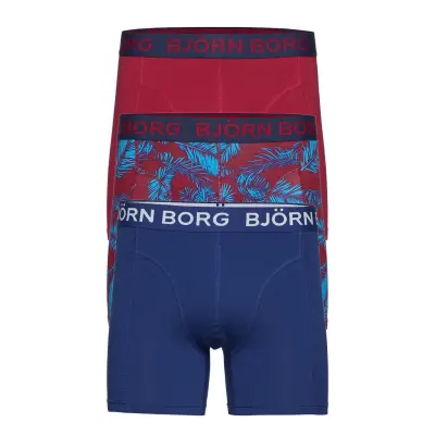 Shorts Bb Ny Palmleaf 3p Boxerkalsonger Blå Björn Borg