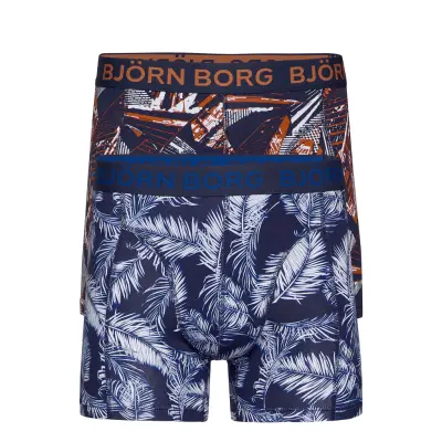 Shorts Bb Palmleaf & Bb La Skyskraper 2p Boxerkalsonger Blå Björn Borg