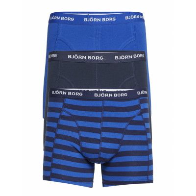 Shorts Bb Stripe 3p Boxerkalsonger Blå Björn Borg