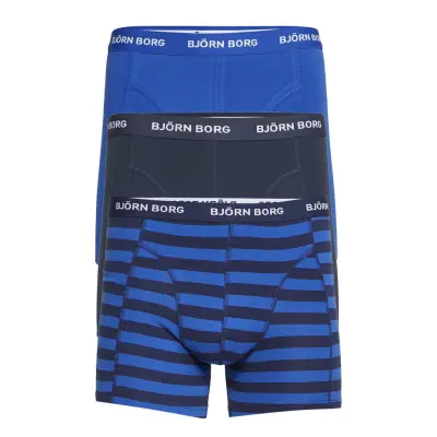Shorts Bb Stripe 3p Boxerkalsonger Blå Björn Borg