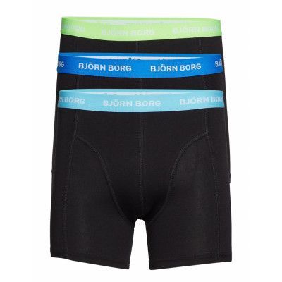 Shorts Seasonal Solid Neon 3P Boxerkalsonger Svart Björn Borg