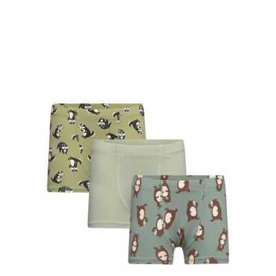 Boxer 3 Pack Hidden Elastic Ao Night & Underwear Underwear Underpants Green Lindex