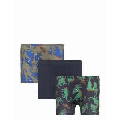 Boxer 3 Pack Hidden Elastic Ao Night & Underwear Underwear Underpants Multi/patterned Lindex