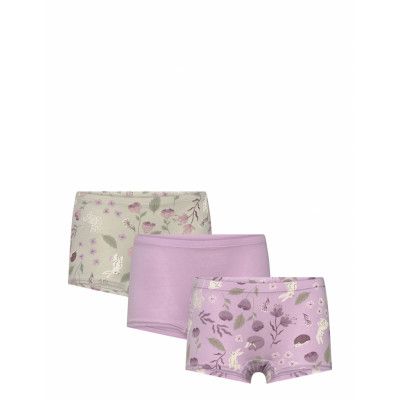 Lindex Boxer 3 Pack Romantic Forest Lila