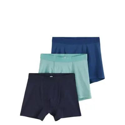 Lindex Boxer 3P Solid Marinblå