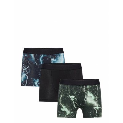Boxer Aop 3 Pack *Villkorat Erbjudande Night & Underwear Underwear Underpants Svart Lindex