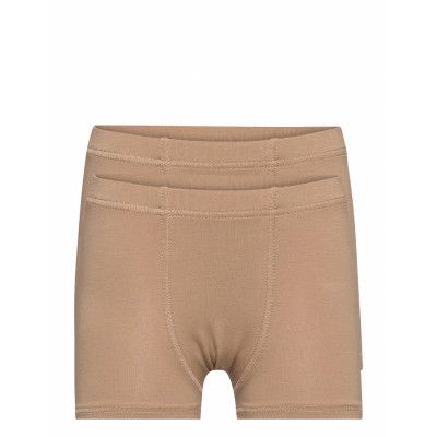 Boxer Boy 2-Pack Night & Underwear Underwear Underpants Brun Müsli By Green Cotton
