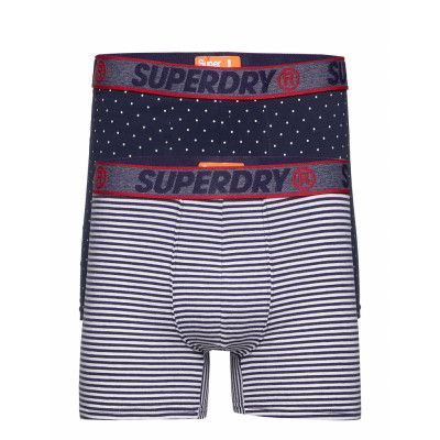 Boxer Double Pack Boxerkalsonger Blå Superdry