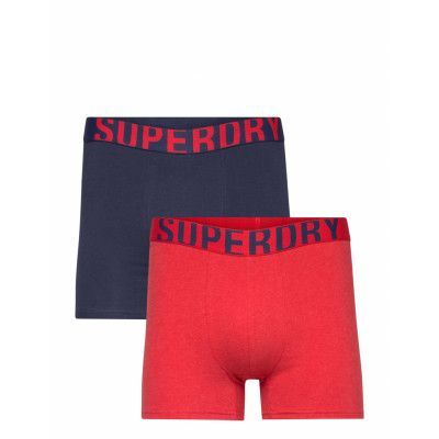 Boxer Dual Logo Double Pack Boxerkalsonger Marinblå Superdry