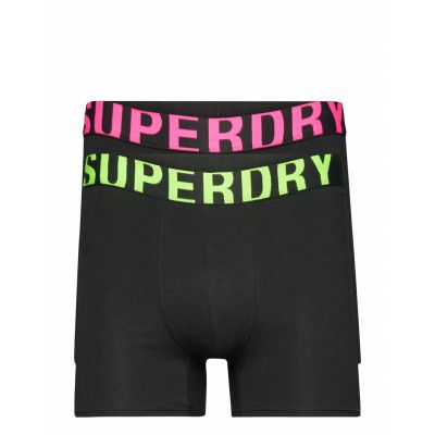 Boxer Dual Logo Double Pack Boxerkalsonger Svart Superdry