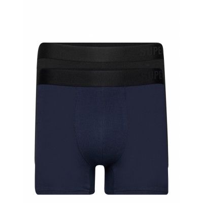 Boxer Offset Double Pack Boxerkalsonger Blå Superdry