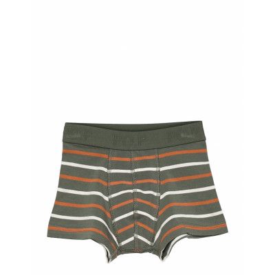 Boxer Po.p Striped Preschool Night & Underwear Underwear Underpants Grön Polarn O. Pyret