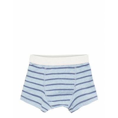 Boxer Po.P Striped Preschool Night & Underwear Underwear Underpants Blå Polarn O. Pyret