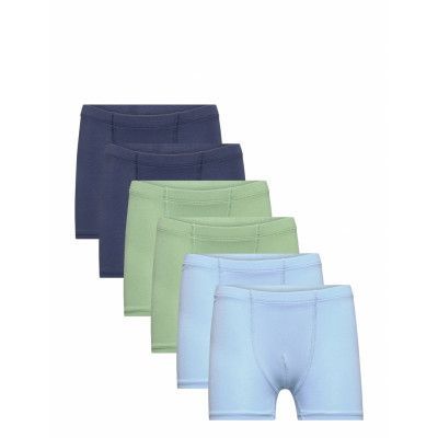 Boxer Solid 6 Pack Night & Underwear Underwear Underpants Blå Lindex