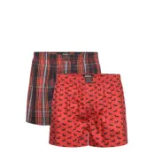 Boxer Woven 2P Underwear Boxer Shorts Red Jockey