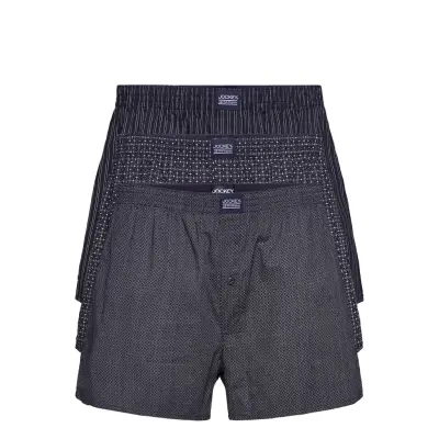 Boxer Woven 3-P Underwear Boxer Shorts Blue Jockey