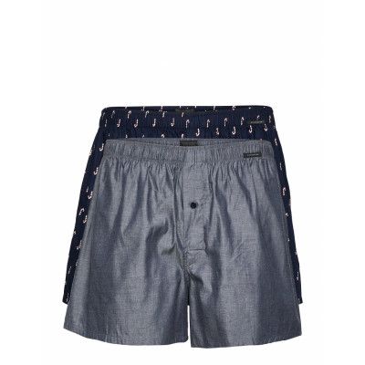 Boxershorts Underwear Boxer Shorts Blå Schiesser