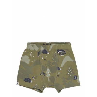 Boy Boxer Aop Preschool Night & Underwear Underwear Underpants Grön Polarn O. Pyret