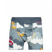 Boy Boxer Aop School Night & Underwear Underwear Underpants Multi/mönstrad Polarn O. Pyret