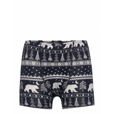 Boy Boxer Aop School Night & Underwear Underwear Underpants Multi/mönstrad Polarn O. Pyret