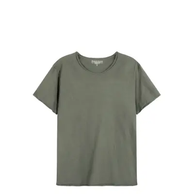 Bread & Boxers Crew-Neck Relaxed T-Shirt Khaki Green