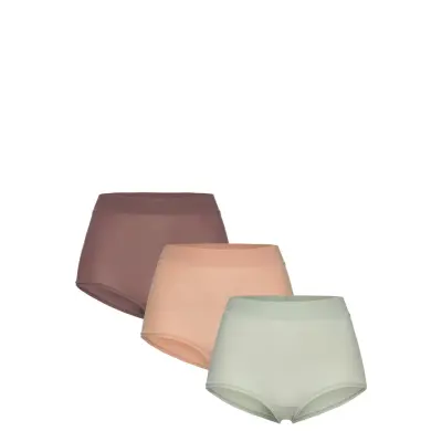 Brief 3 P Boxer High 360 Stre *Villkorat Erbjudande Lingerie Panties High Waisted Panties Multi/mönstrad Lindex