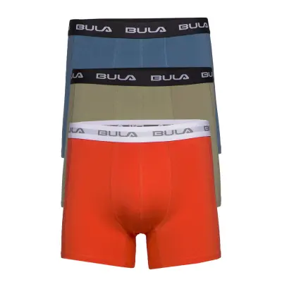 Bula 3pk Boxers Boxerkalsonger Orange Bula