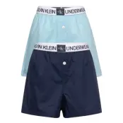 2pk Woven Boxers Night & Underwear Underwear Underpants Blå Calvin Klein