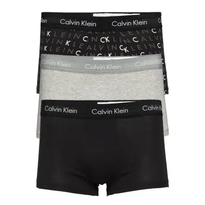 3P Low Rise Trunk Boxerkalsonger Black Calvin Klein