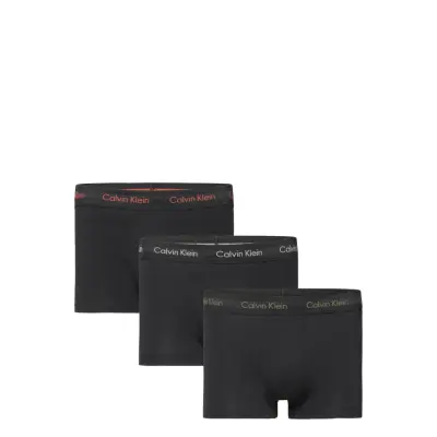 3P Low Rise Trunk Boxerkalsonger Black Calvin Klein