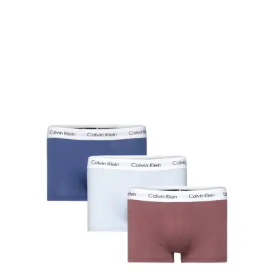 3P Low Rise Trunk Boxerkalsonger Blue Calvin Klein