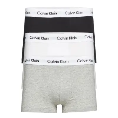 3P Low Rise Trunk Boxerkalsonger Grey Calvin Klein