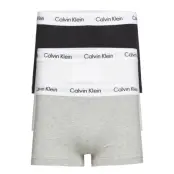 Low Rise Trunk 3Pk Boxerkalsonger Grå Calvin Klein