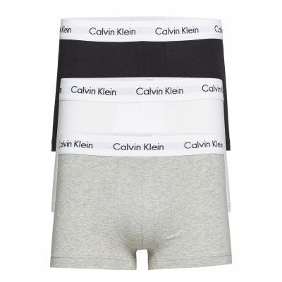Low Rise Trunk 3Pk Boxerkalsonger Grå Calvin Klein