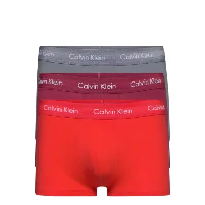 3P Low Rise Trunk Boxerkalsonger Röd Calvin Klein