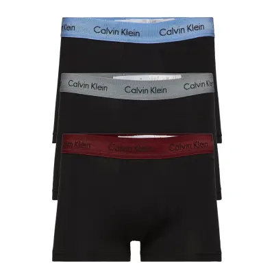3P Low Rise Trunk Boxerkalsonger Silver Calvin Klein
