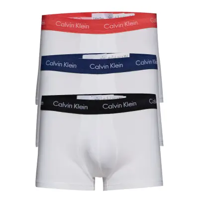 Low Rise Trunk 3Pk Boxerkalsonger Vit Calvin Klein