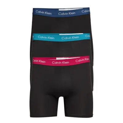 Boxer Brief 3Pk Boxerkalsonger Blå Calvin Klein
