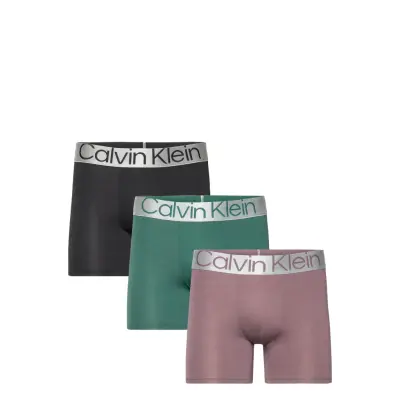 Boxer Brief 3Pk Boxerkalsonger Black Calvin Klein