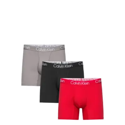 Boxer Brief 3Pk Boxerkalsonger Grey Calvin Klein
