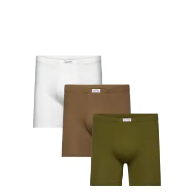 Boxer Brief 3Pk Boxerkalsonger Khaki Green Calvin Klein